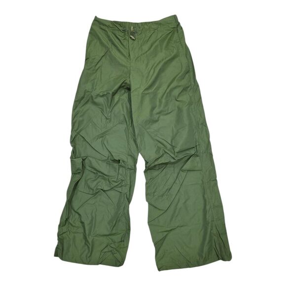 Tractr Green Wide Leg Nylon Parachute Pants S - Picture 1 of 4